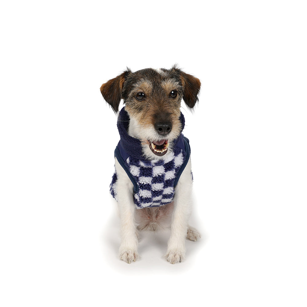 CHECKER VEST 棋盤格背心｜NAVY 海軍藍