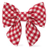 紅色格紋蝴蝶結 Red Gingham Lady Dog Bow
