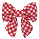 【預購】紅色格紋蝴蝶結 Red Gingham Lady Dog Bow