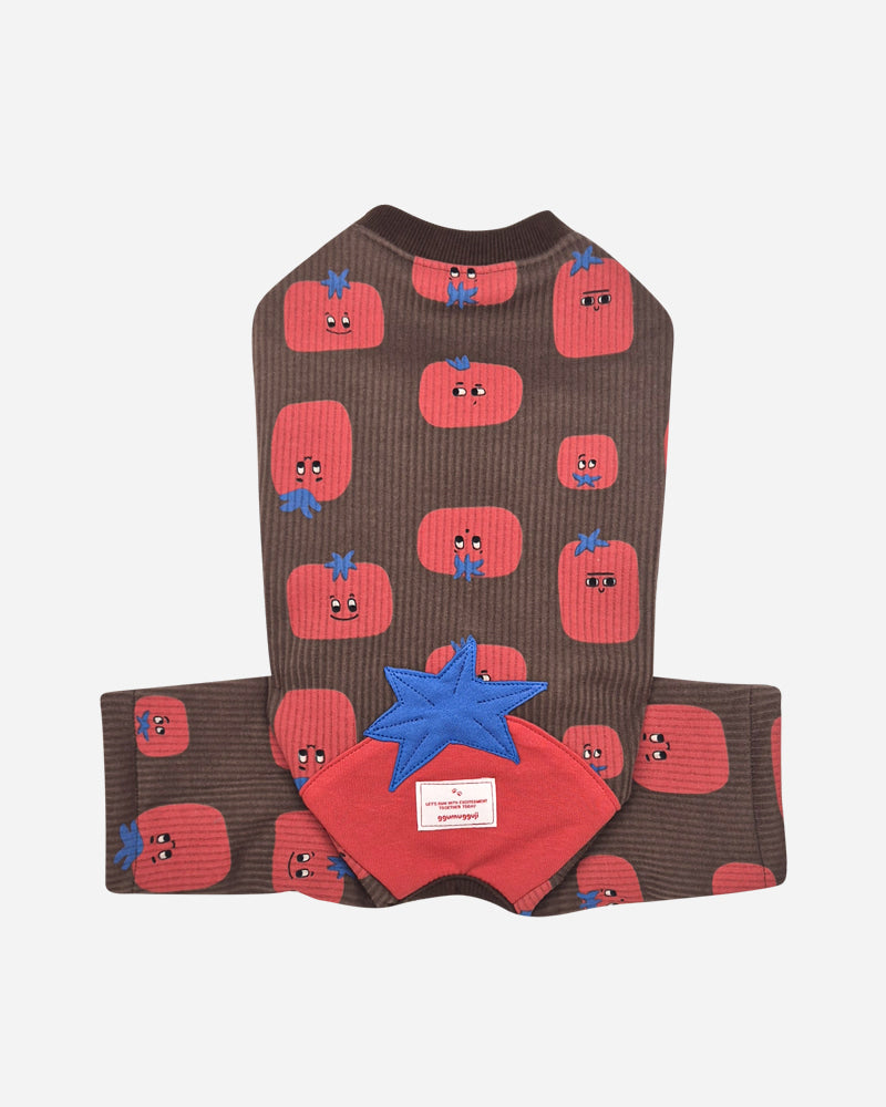 【預購】暖暖番茄刷毛四腳衣－咖啡