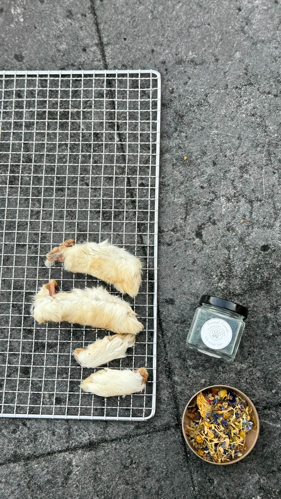 帶毛兔腳 前+後4隻