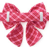 情人節格紋蝴蝶結 Plaid Valentine Lady Dog Bow