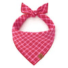 情人節格紋純棉領巾 Plaid Valentine's Day