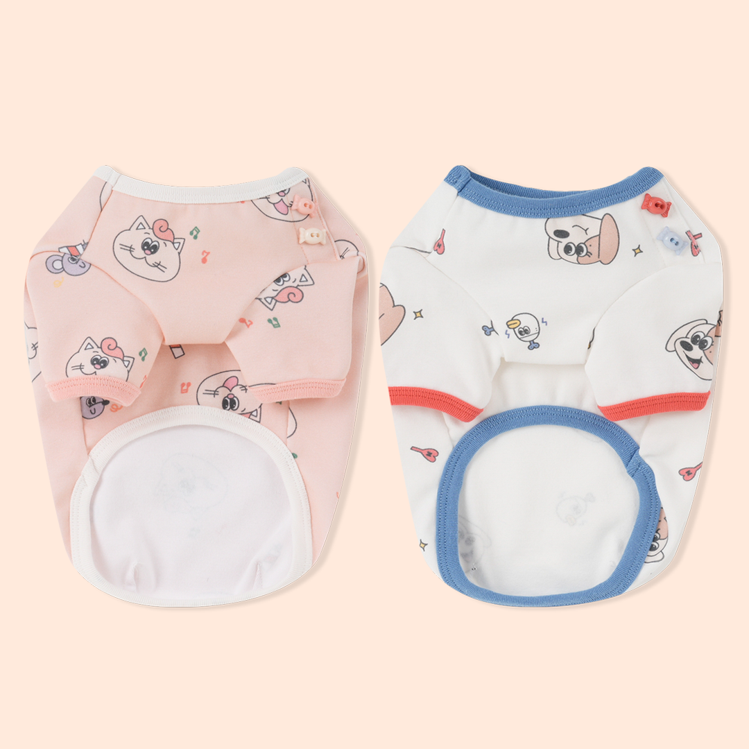 95%棉可愛鈕扣T-shirt