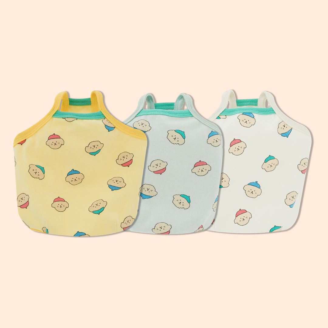 畫家小狗狗細肩帶無袖上衣