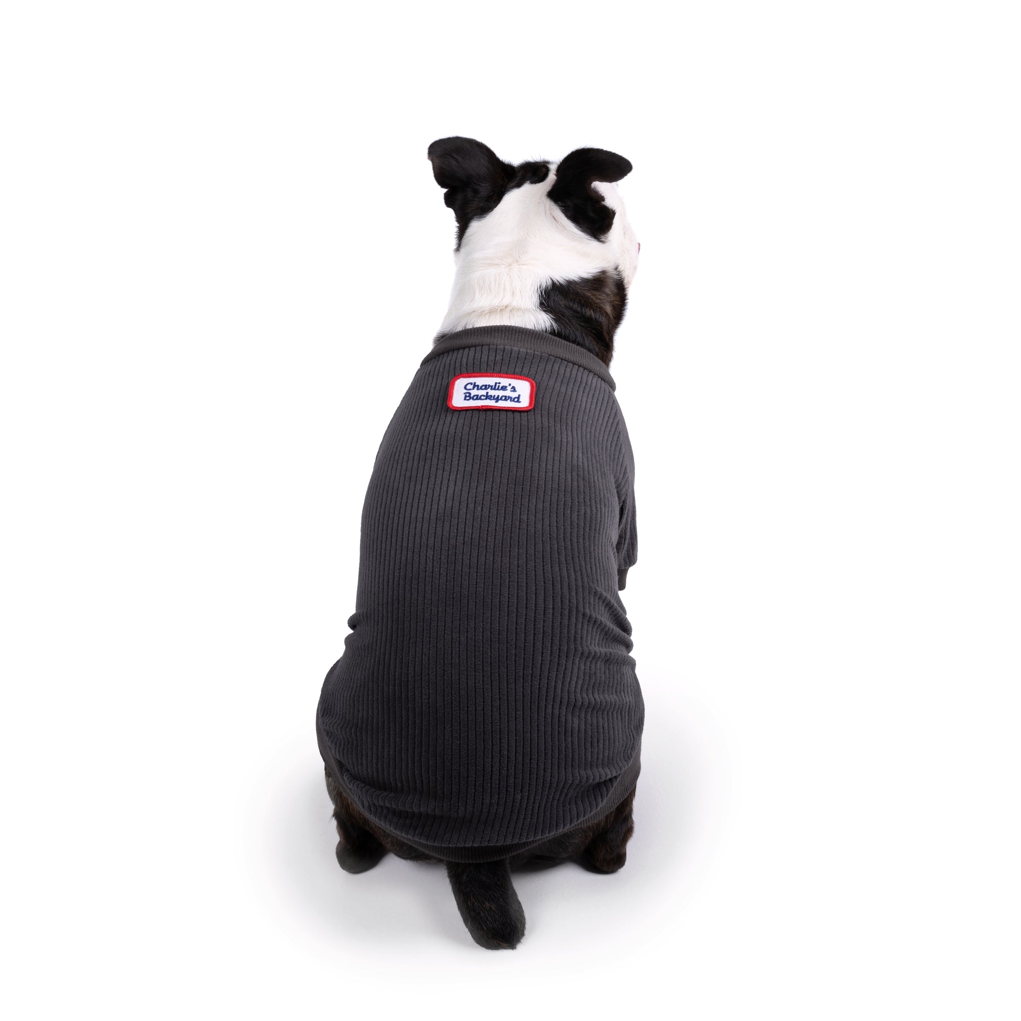 BILLY 天鵝絨羅紋復古TEE – GREY 灰色