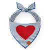 立體愛心貼布純棉領巾 Heart Applique