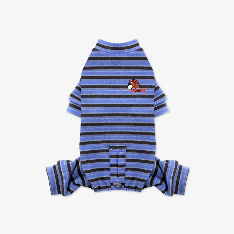 Homeground 條紋四腳衣 蔚藍