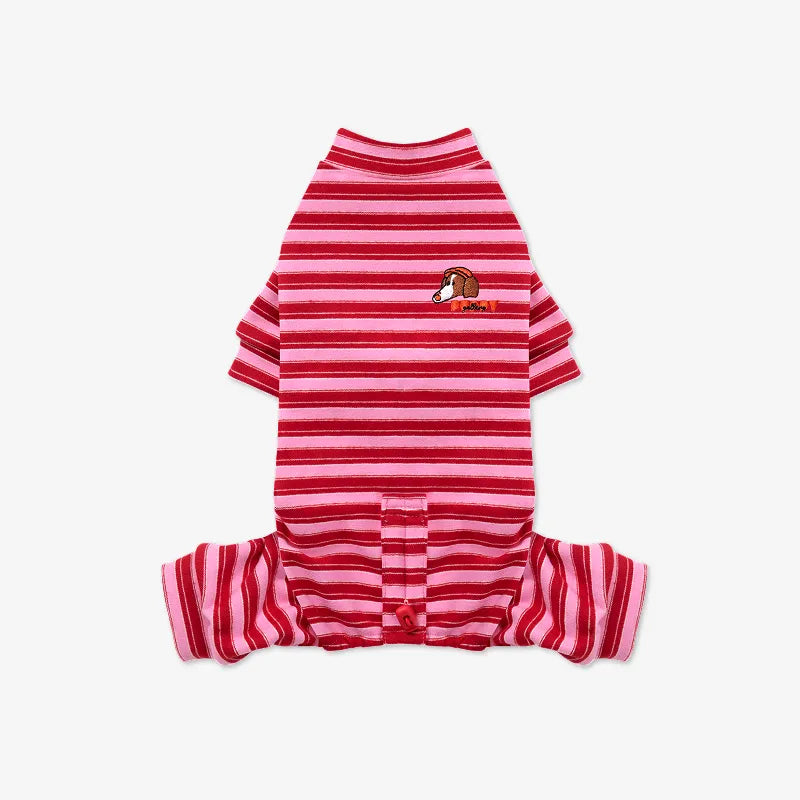 Homeground 條紋四腳衣 玫紅