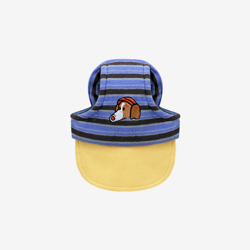 Homeground 條紋遮陽帽 蔚藍