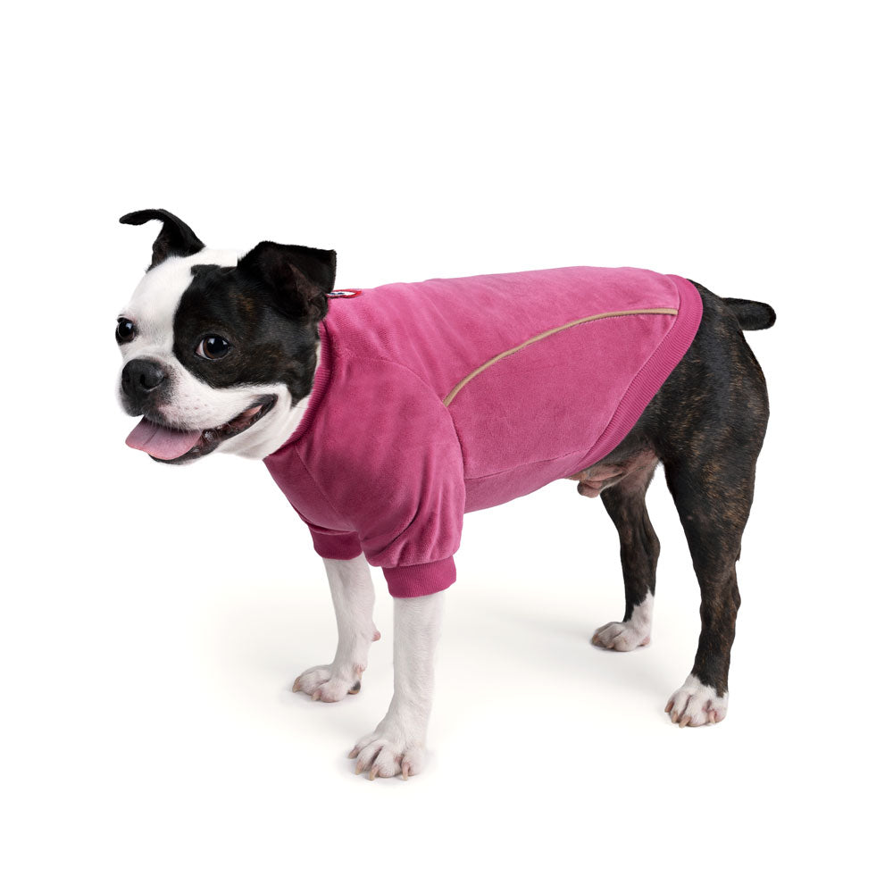 RUSH 天鵝絨運動風復古TEE｜PINK 粉色