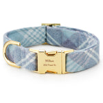 藍霜格紋法蘭絨項圈 Blue Frost Plaid Flannel