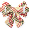 蛋酒格子法蘭絨蝴蝶結 Eggnog Plaid Flannel
