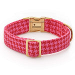 項圈 — Pink and Red Houndstooth