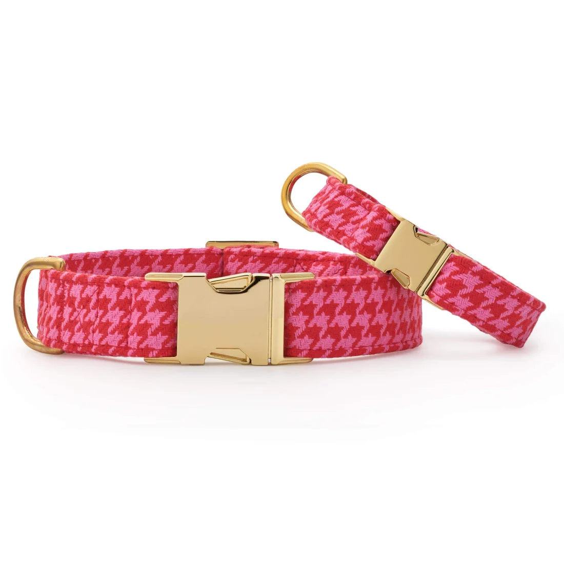 項圈 — Pink and Red Houndstooth
