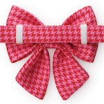 【預購】粉色千鳥紋蝴蝶結 Pink and Red Houndstooth