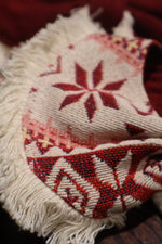毛窩聯名｜聖誕雪花波西米亞風刺繡雙面領巾