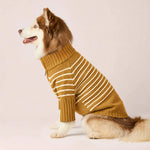 【 預購 】芥末黃條紋高領拉練毛衣 Mustard Stripe Quarter-Zip