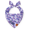 壓花三色菫純棉領巾 Pressed Pansies Spring