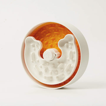 旋轉拼圖 LITE極慢系列 舔食碗 橙橘