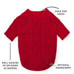紅色麻花針織毛衣 Red Cable Knit