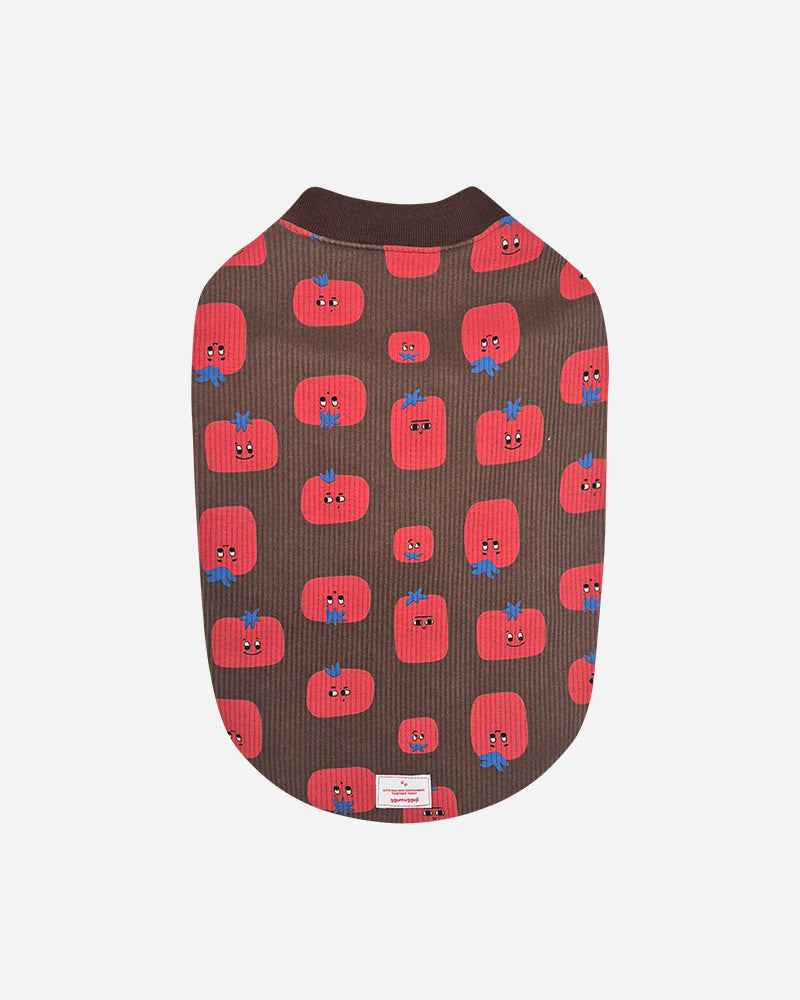 【預購】暖暖番茄刷毛短袖上衣－咖啡