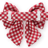 紅色格紋蝴蝶結 Red Gingham Lady Dog Bow